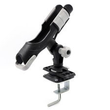 Holder of a rod with a mounting plastic site on a clamp