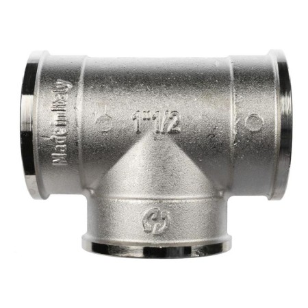 The STOUT SFT -0020-000112, 1 1/2 ", internal/internal thread, nickelled brass-4