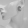 Earrings Metal "Circle" spring, color silver