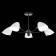 Ceiling EVOLUCE lamp. Sle103602-05. Satta. 5x40 watts, E14, 77x77x36.5 cm, black color, gold