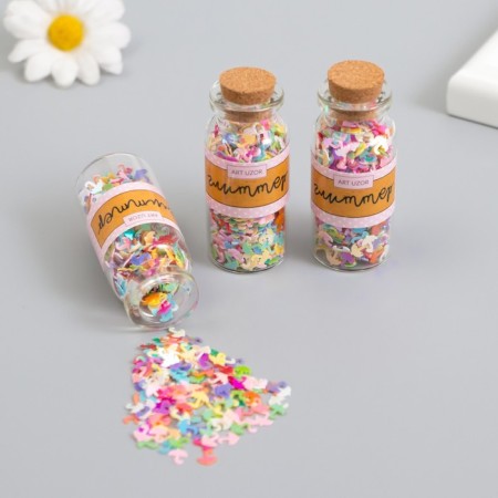 Glitter in the jar "Rainbow umbrellas" set of 3x6 g set 3 pcs 5x2x2 cm
