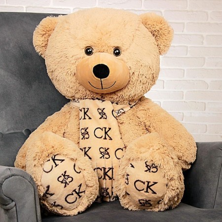 Soft toy "Bear Martin", coffee color, 90 cm-4