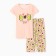 Women's home set (T -shirt/Bridges), peach color, size 50