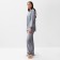 Female pajamas (shirt, trousers) kaftan "strip", gray-blue, size 40-42