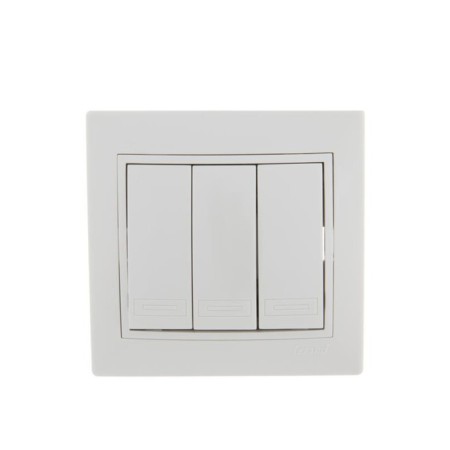 Switch Lezard 701-0202-109 mira, joint venture, 10a, 3 keys, white color