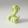Souvenir Ceramics "Green Cobra" with gold 3x5x7.5 cm