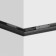 External Corner Connector for the built-in track system Technical tra004OCL-22B, 10x10x8.5 cm, black color is black