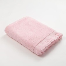 Trick Lovelife Fringe 50x90 light pink, 100% cotton, 360 g/m2