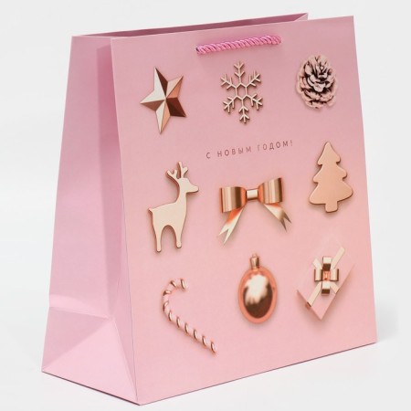Square package “Happy New Year!”, 30 x 30 x 12 cm, new year-2