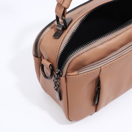 Cross-Bodi Bag on a zipper, beige color-7