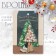 Brooch "Christmas tree" with pearls, white color in gold