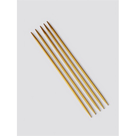 Knitting knitting needles 15cm D3MM (5pcs) PVC package aluminum gold a