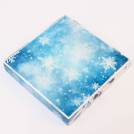 Gift box team with the window "Happy New Year!", 19 x 19 x 3 cm-3