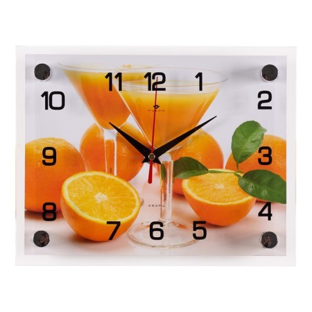 Watch wall kitchen "orange juice", silent, 20 x 25 cm, aa