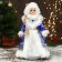 Snow Maiden "chic" in a blue fur coat and hat, 17x35 cm