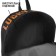School backpack textile with printing on the top of Lucky, 38x29x11 cm, black color is black