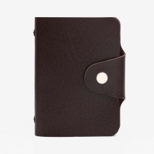 Businessman on the button, 12 cards, brown color