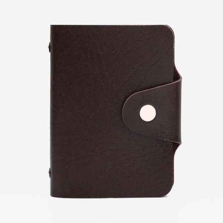 Businessman on the button, 12 cards, brown color