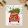 Postcard-Mini “Happy New Year!”, We carry the Christmas tree 10.7 x 8.8 cm, New Year