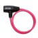 Lock Lockland bike castle, 6x650 mm, perforated key, pink