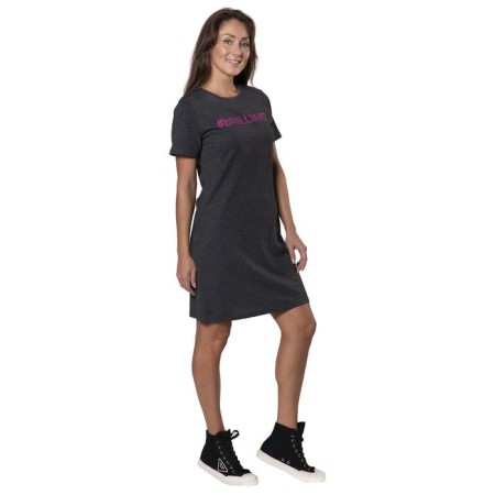 Women's tunic with short sleeve, size 44, dark gray color-2