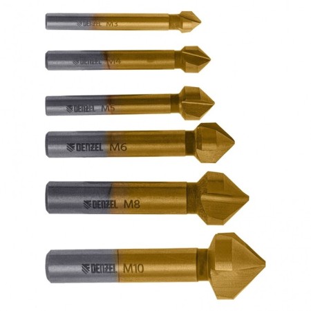 Set of Denzel 72313, Metal Case, HSS, M3-M10, 6 pcs-1