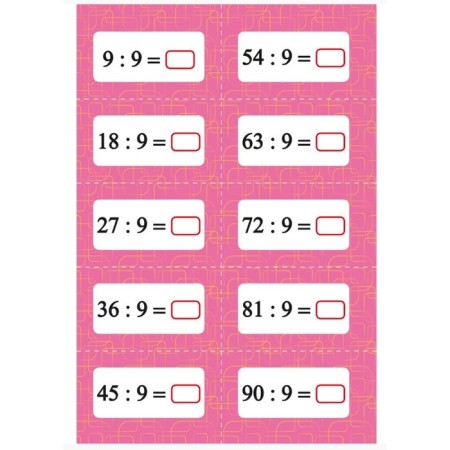Multiplication and division table. Cards-riverbills. Ponatovskaya Yu.N.-4