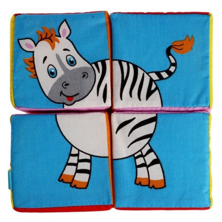 A set of developing soft cubes “Collect a picture. Animals 2 "-2