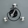 Redo chandelier 3he27 40w Black-chromium 45x45x28 cm