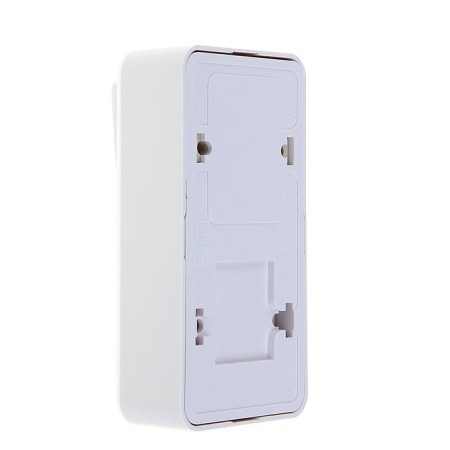 Combined Kuntsevo Block Optima 8062, 2 keys, with a socket, white-1