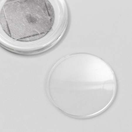 Acrylic magnet's workpiece 4 cm is a transparent circle (set 2 parts+package)-3