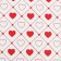 Matte film "Hearts", 58*58 cm, red