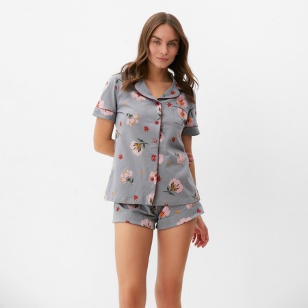 Female pajamas (shirt and shorts) KAFTAN "Flowers" p. 52-54-2