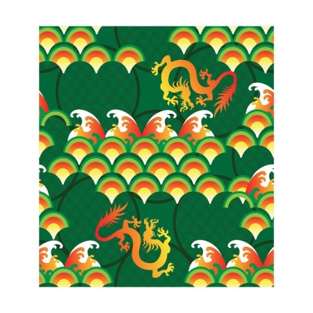 Set of napkins for setting the table "Fire Dragons", rectangular, size 32x46 cm, 4 pcs-2
