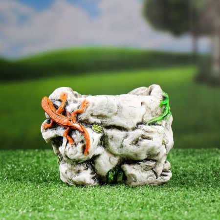Figure Kashpo "Stone with Lizards" 17x15x15cm-1