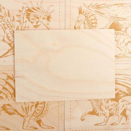 Boards for burning, 4 pcs: 19 × 13 cm, series "Dragons" + 1 clean board-2