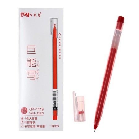 Gel handle 0.5mm red, jerking, triangular, needle writing node.-3