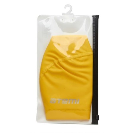 ATEMI Pu 14 swimming cap, fabric with polyurethane coating, yellow-1