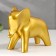 Souvenir Polystone "Golden Elephant" 10.5x6x13.5 cm
