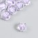 Plastic beads "Ball ribbed - internal color Lilac" set of 20 g 1.2x1.1 cm