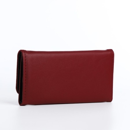 Women's wallet on a magnet, burgundy color-1