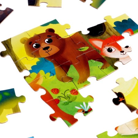 Puzzle with a flashlight "On the forest edge", 63 details-4