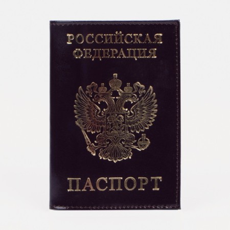 Cover for passport, dark purple color