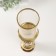 Ceramics candlestick, glass for 1 candle "art" d = 7.5 cm gold 9x9x37.5 cm