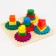 Wooden pyramid "gears" 23.5 × 23.5 × 8 cm