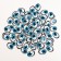 A set of Thermonacles "Eyes": right and left, 2.7 × 2 cm, oval, blue color, 100 pcs.