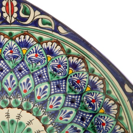 Largan Rishtan ceramics "Patterns", 25 cm, square, blue, mix-6