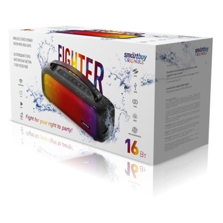 Portable acoustics Smartbuy SBS-5310 Fighter 16W, Bluetooth, FM, USB, RGB-LED BLACK-2