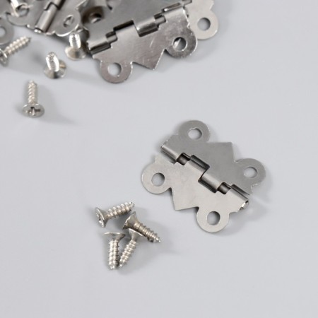 Loop for the casket metal curly silver set 8 pcs 2x2.1 cm-1