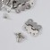 Loop for the casket metal curly silver set 8 pcs 2x2.1 cm